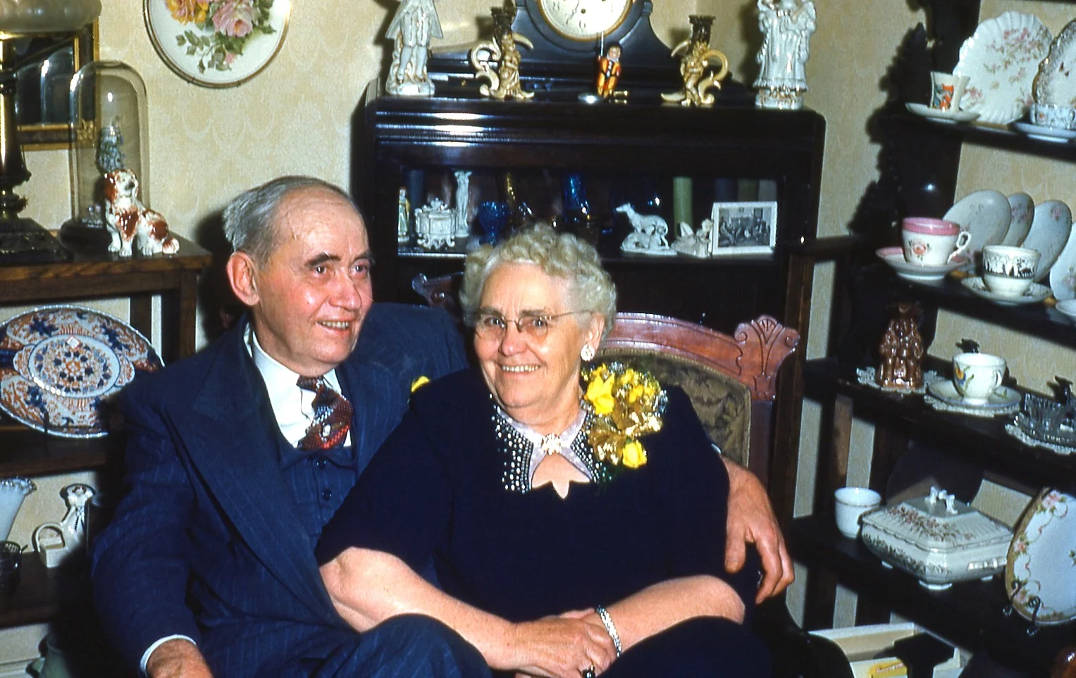 Smiling 1950s couple