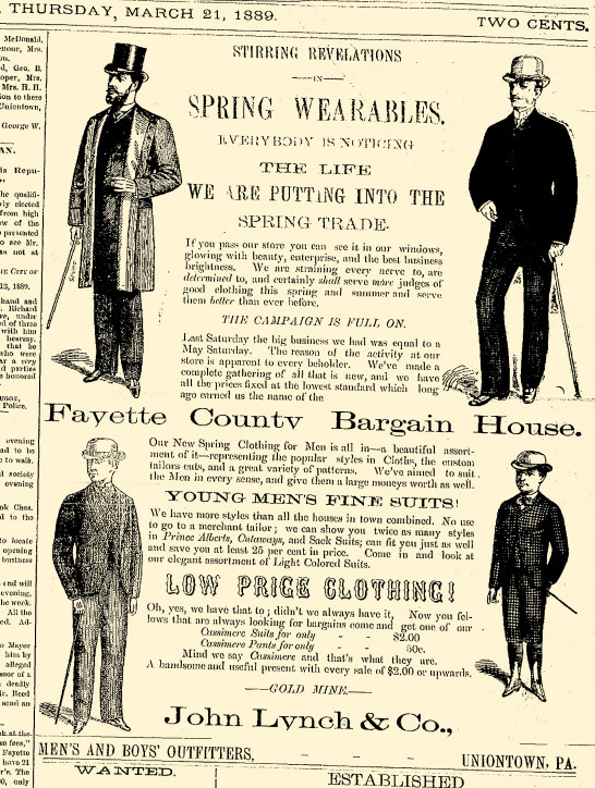 March 21, 1889 Uniontown Evening Standard