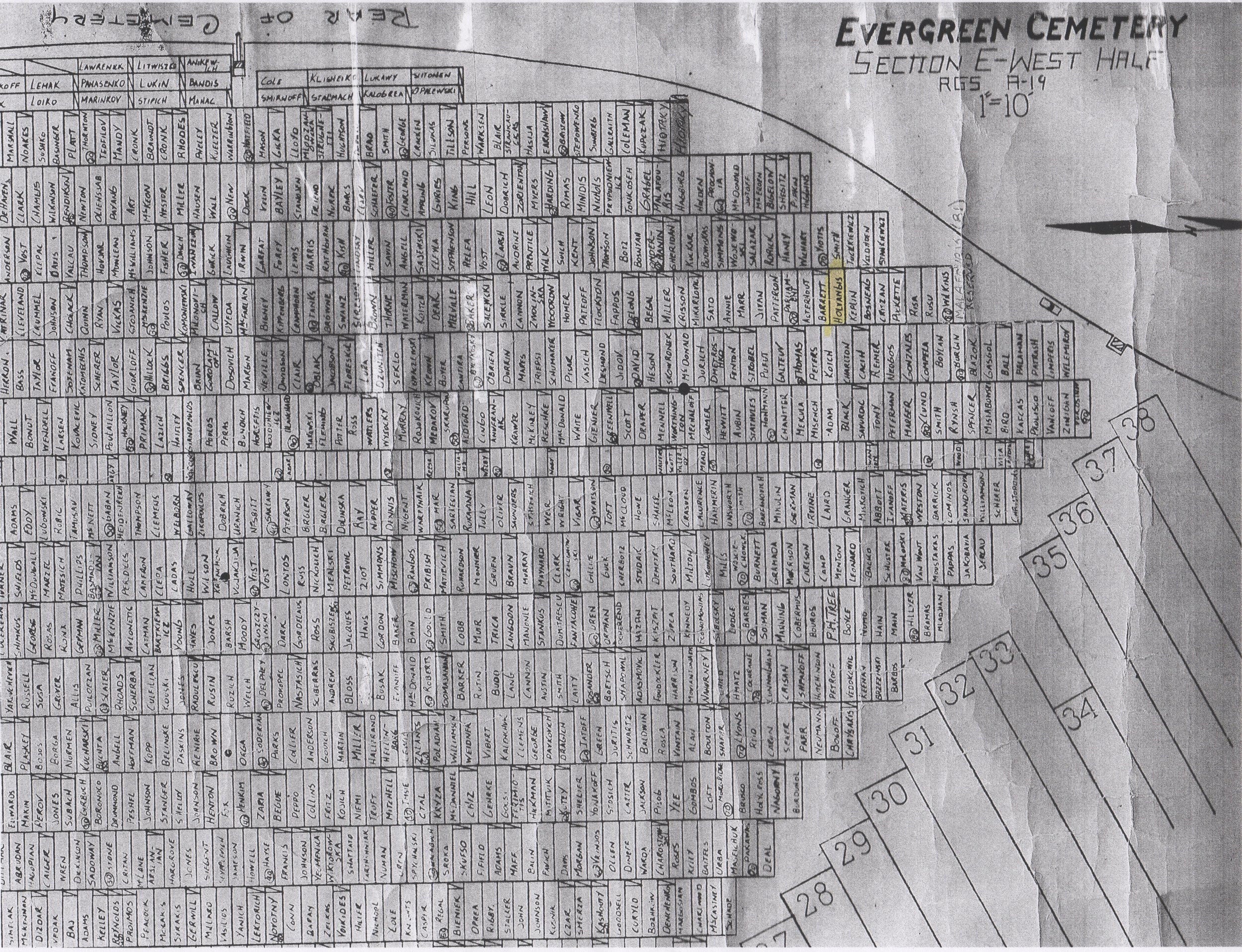 Section E of Evergreen Cemetery (Detroit, MI)