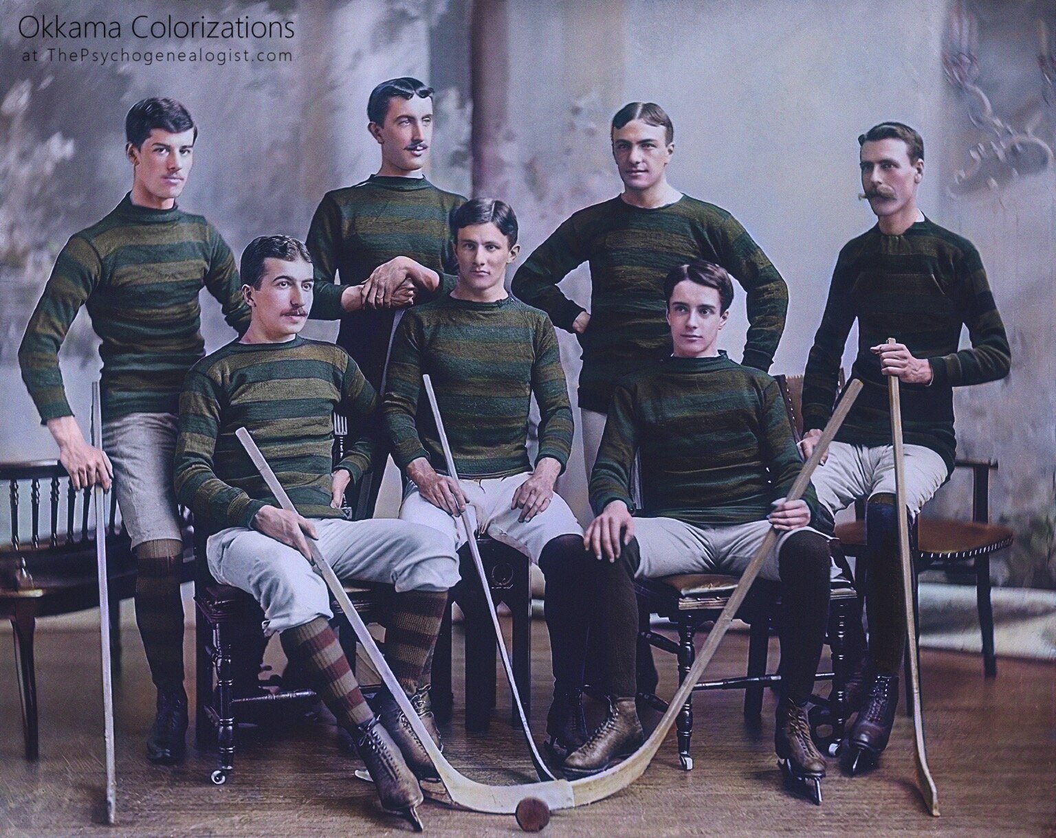 Bank of Montreal Hockey Team Reimagined in Full Color (1895) — The  Psychogenealogist