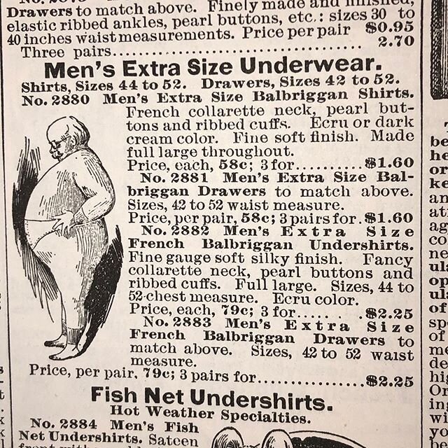 These  unique unmentionables are just a few of the thousands of products for sale in the 1897 Sears, Roebuck &amp; Co. catalog. 🩲👕 🦵👀 #1897 #sears #underwear #unmentionables #history #vintage #ancestry #familytree #vintage #oldtimey #emphemera