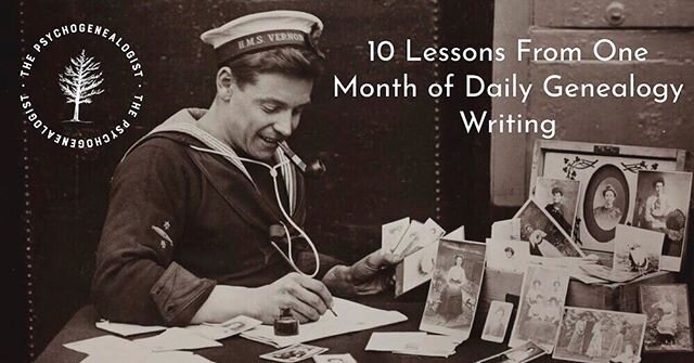 In May of 2020 I challenged myself and others to write every day for a month about a family heirloom or artifact. Here are 10 lessons I learned from this genealogy writing experience.

DM me for a clickable link!

https://www.psychogenealogist.com/bl