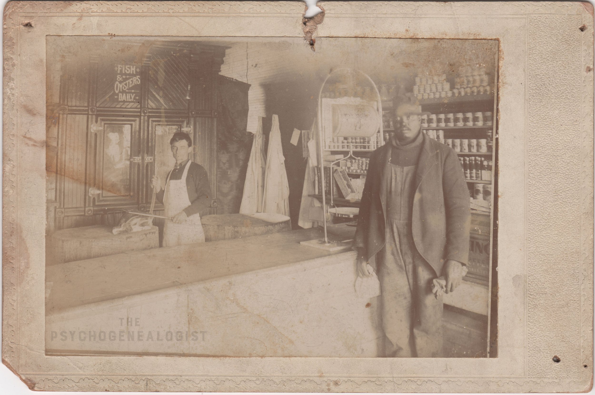 "Fish and Oysters Daily" - 1890s Butcher in Dallas, Texas