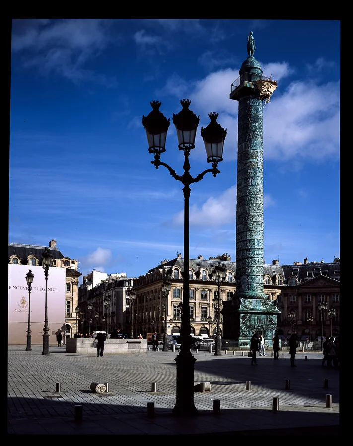 Chambre grand format photographie patrimoine place vendome Paris