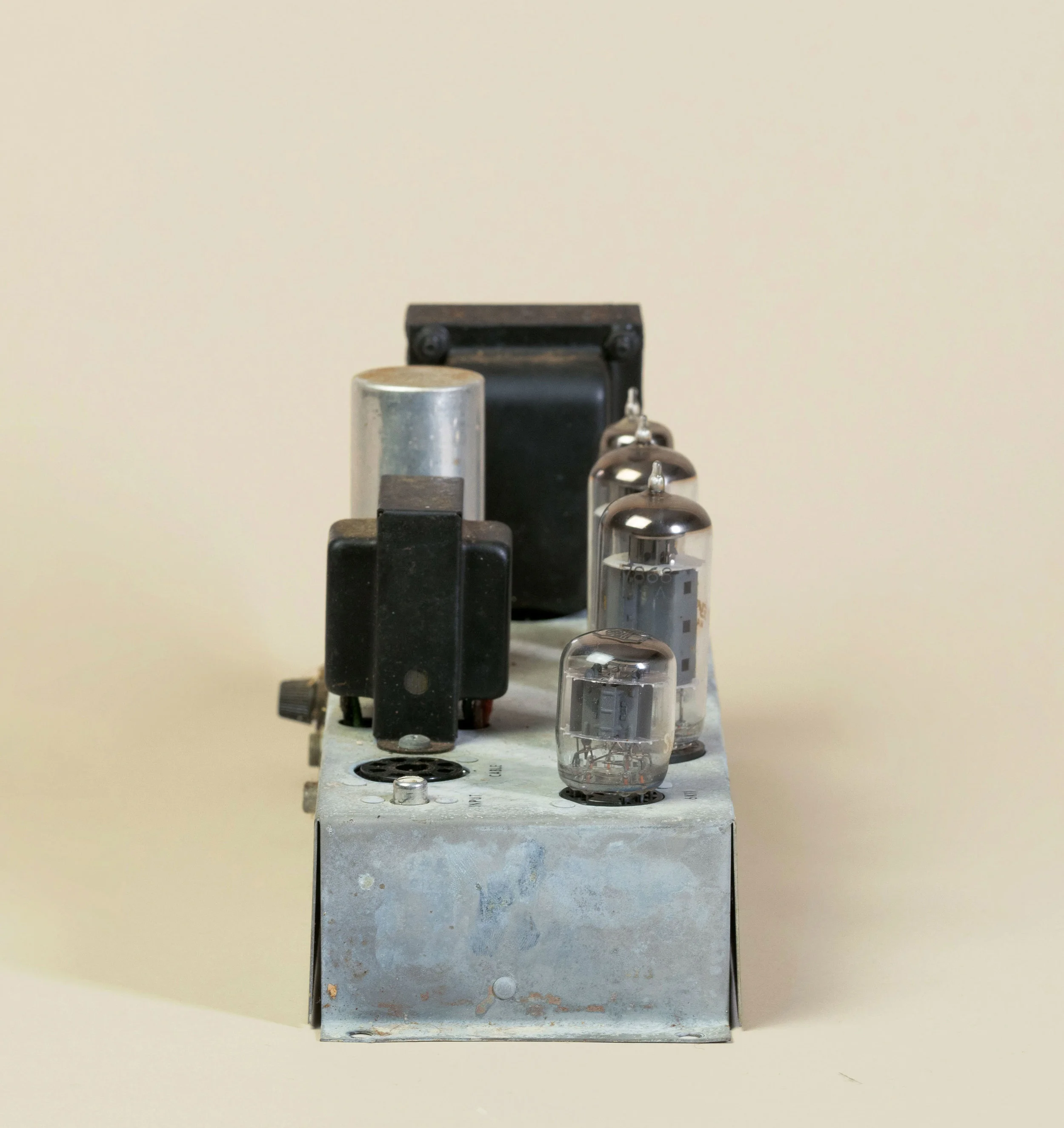 The Wurlitzer 145 amplifier uses a Compactron tube , which is no longer manufactured. You can purchase a NOS replacement, or install our Wurlitzer 145 replacement amplifier instead. We’ve replaced the Compactron with two 12AX7 tubes, which gives us an additional triode that can be wired as a gain stage or aux output.