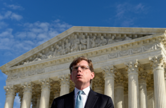 John Elwood, an attorney for Anthony Elonis, speaks to reporters outside the Supreme Court