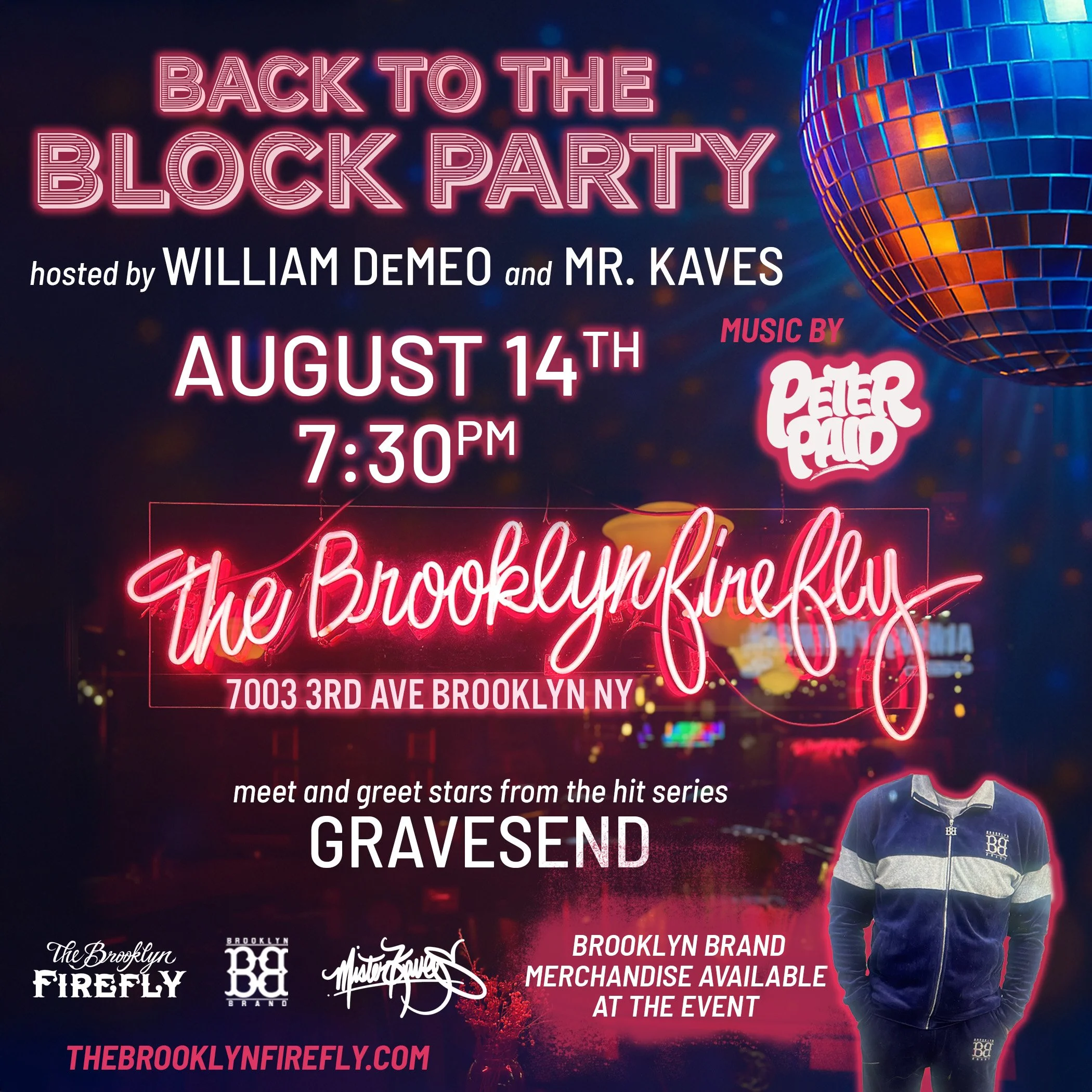 BACK TO THE BLOCK PARTY hosted by William DeMeo &amp; Mister Kaves