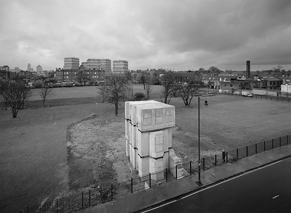 Rachel Whiteread , House (Rachel Whiteread 3b) , London, 1993, photographed by John Davies Silver gelatin print on fibre-based paper archival processed, 110 x 140 cm, edition of 3