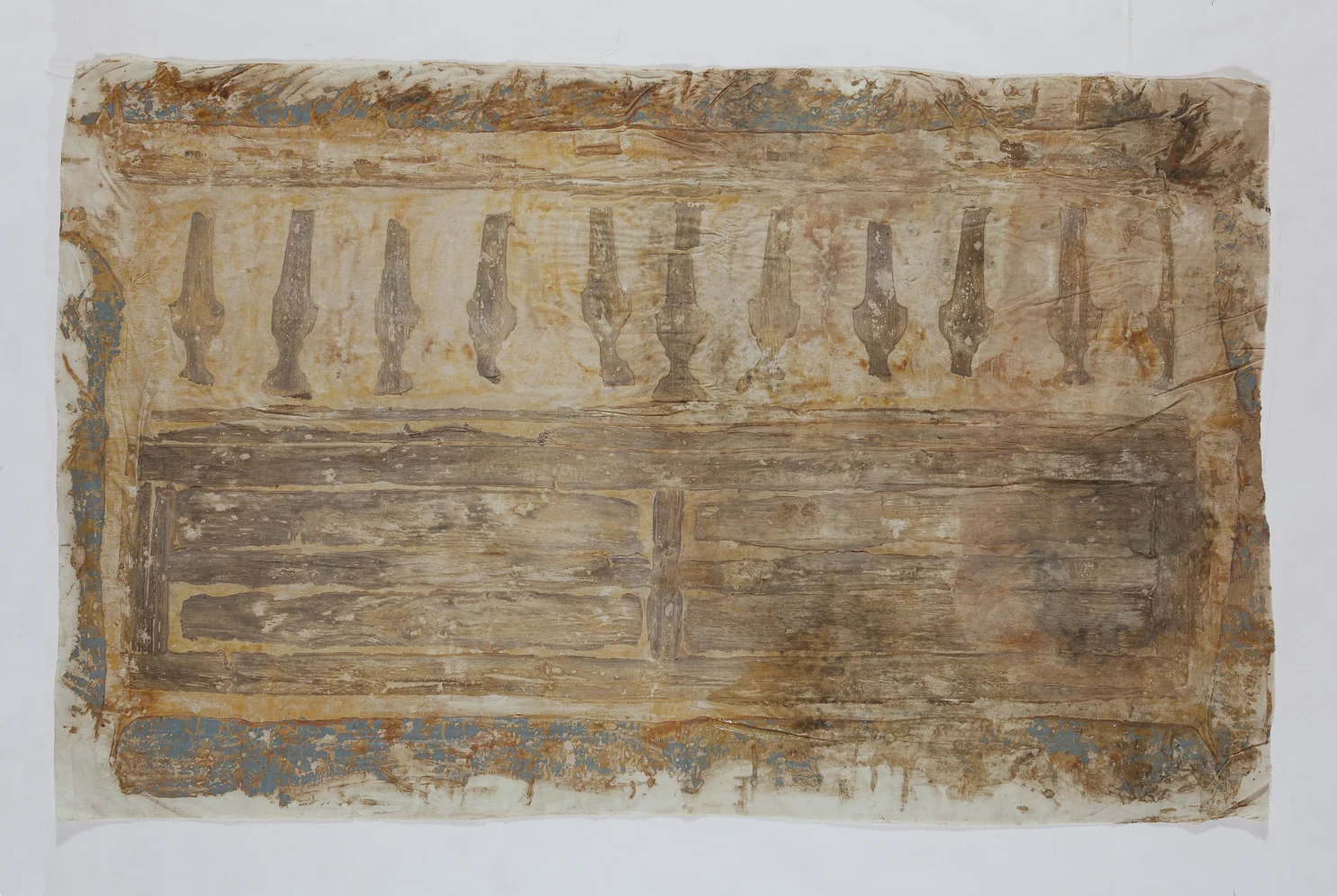 Heidi Bucher, Balcony of the Palacio Ico, Teguise, Lanzarote, 1990, Latex, cotton c. 132 x 215 cm