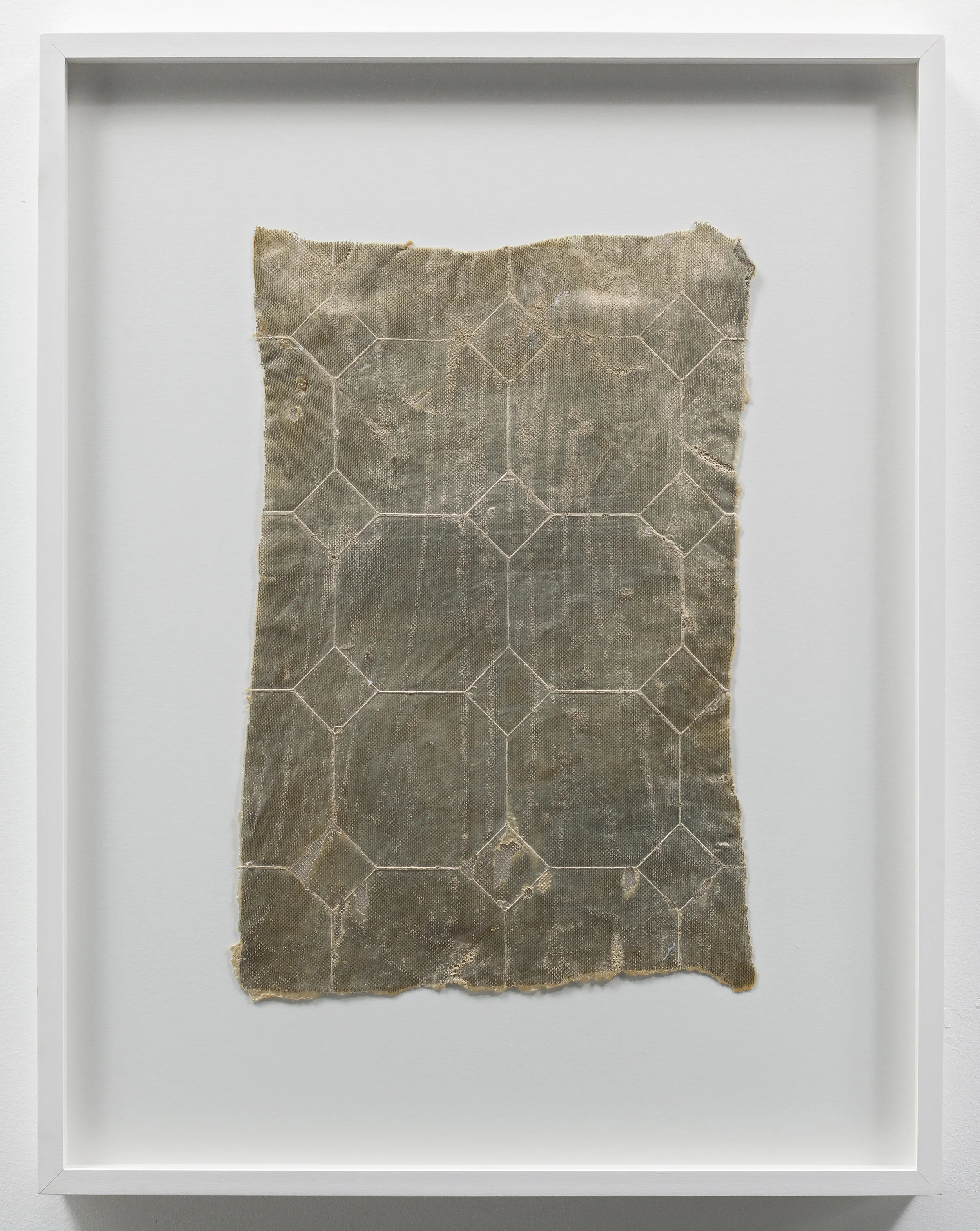 Heidi Bucher, Bodenhaut Borg, 1976, Caoutchuc skin and mother-of-pearl, 53 x 29 cm