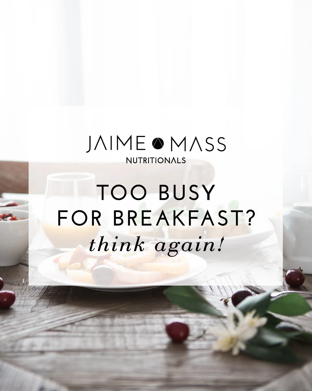 Too Busy For Breakfast? Think Again! Since skipping this important meal isn’t an option—here are some healthy alternatives that are quick and easy to make.