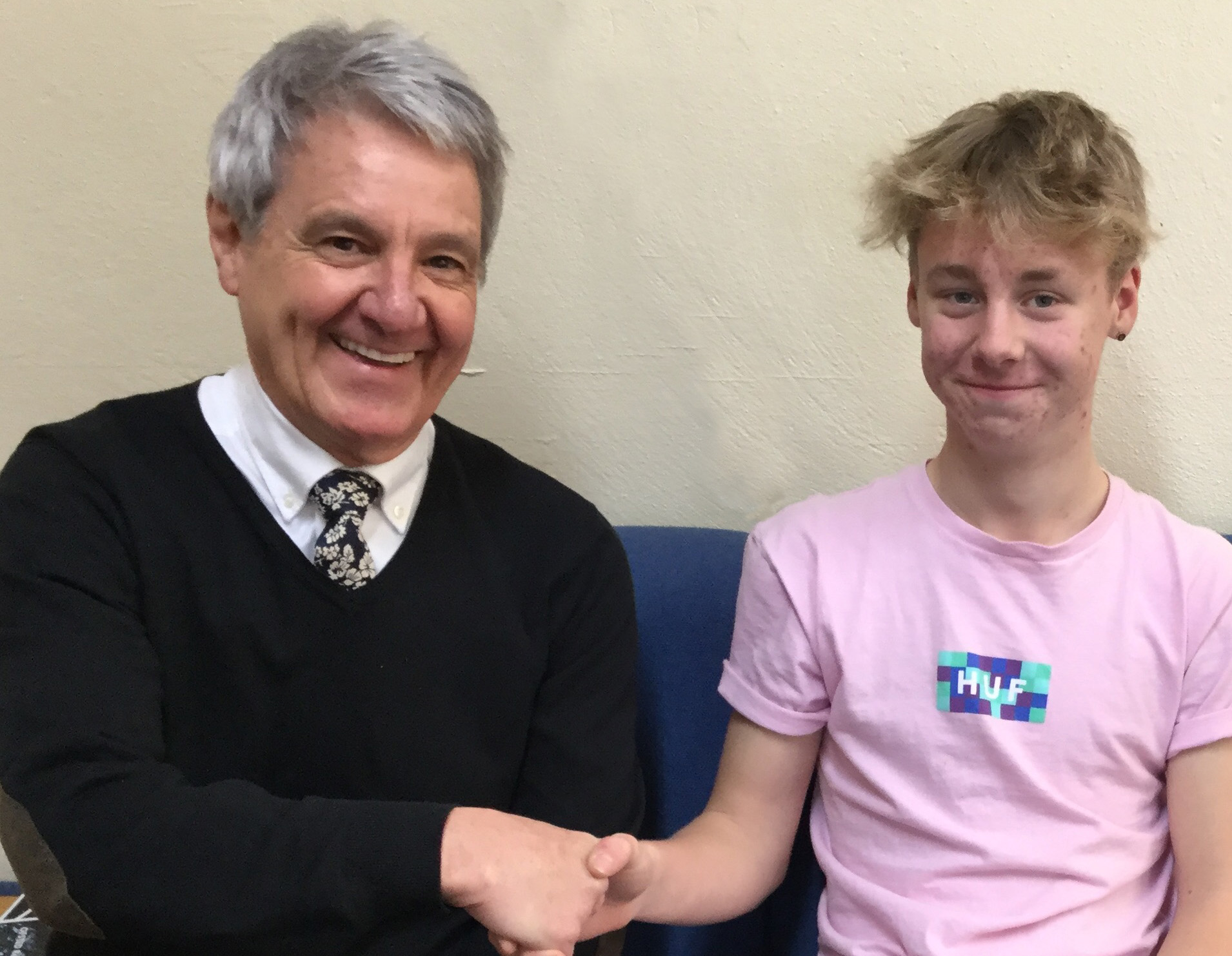 Student Olli with Councillor Desmonde