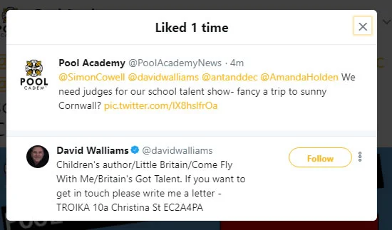 Here's what Pool Academy Tweeted.