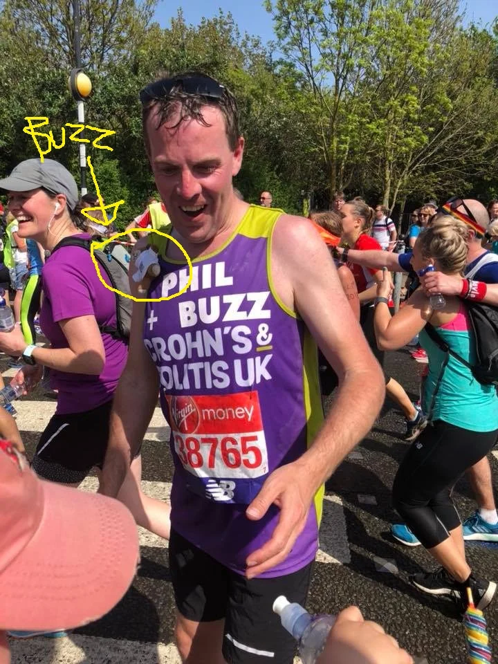 Buzz and Phil at the London Marathon