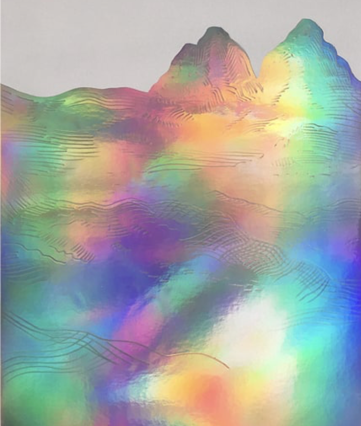 Acrylic on Holographic Fabric @alejandropintado