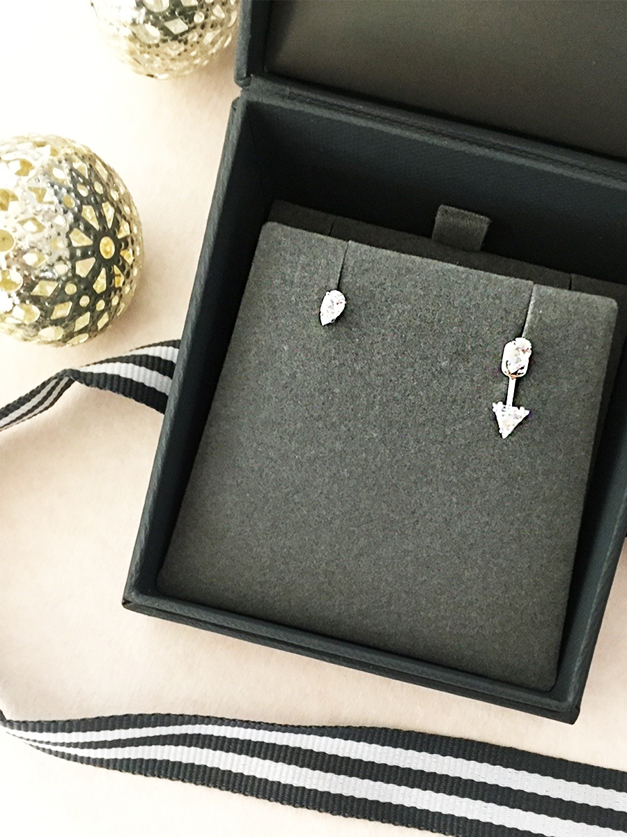 Get the asymmetric look with these Swarovski Attract Crystal Stud Earrings . 