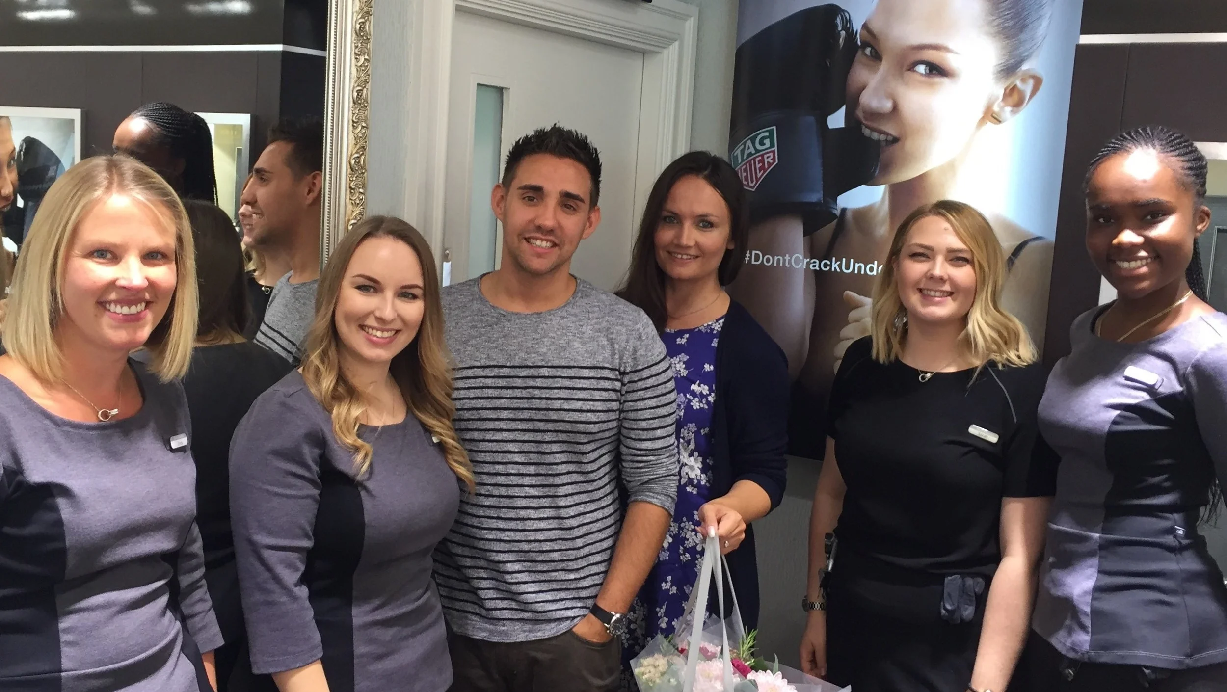 Our Milton Keynes store team with the winning couple. 