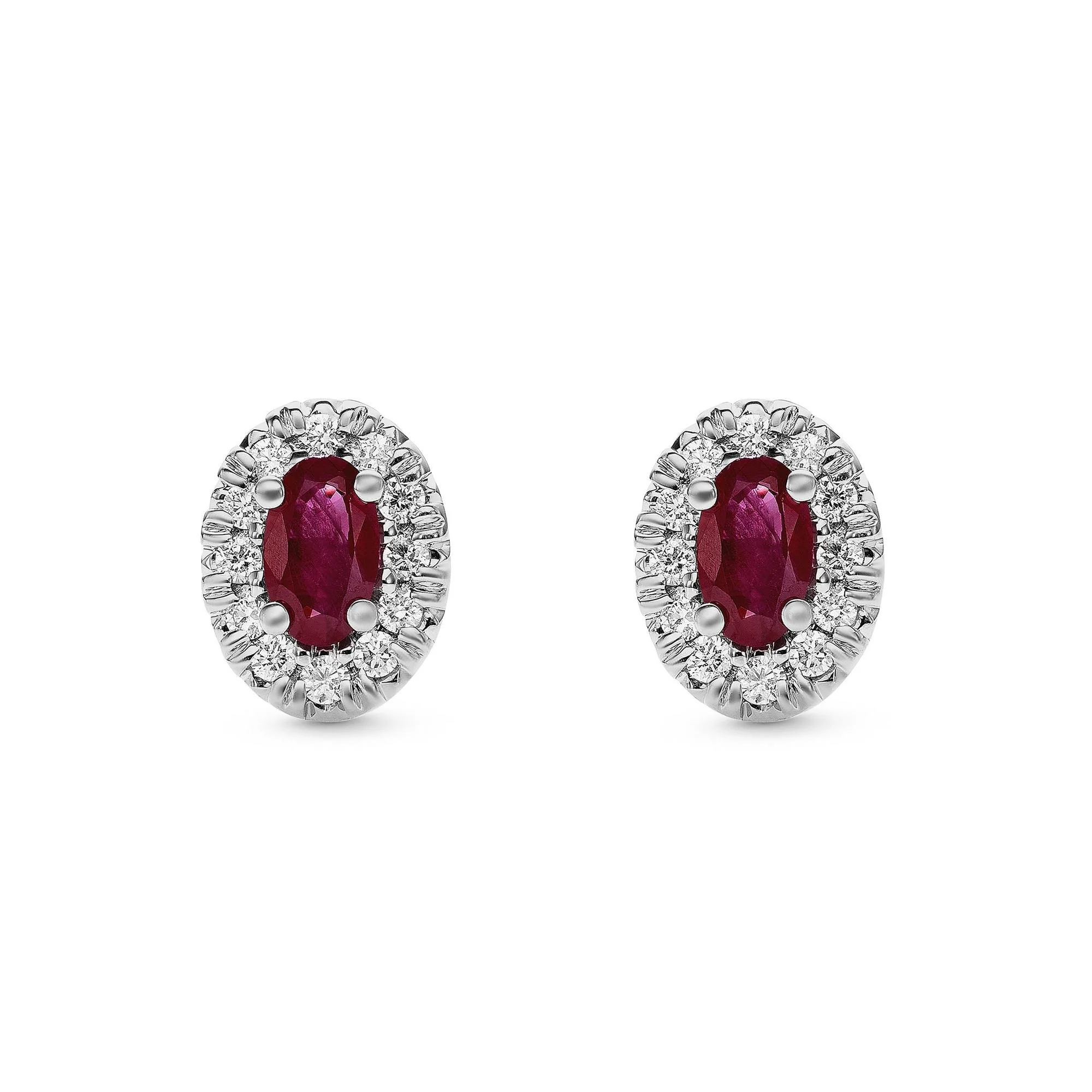 Ruby and diamond earrings