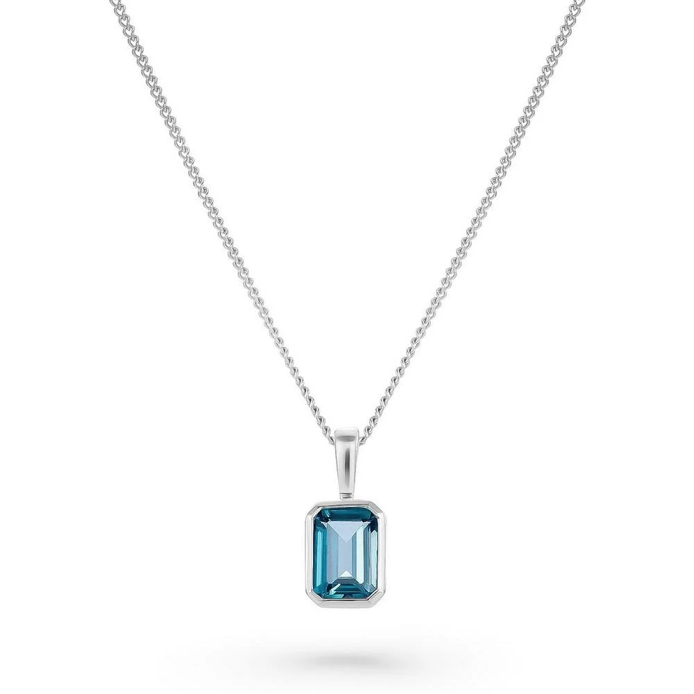 Blue topaz pendant