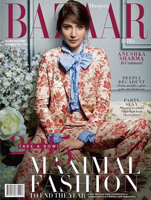 HARPER’S BAZAAR INDIA The PA5H White Tulle & Jersey Dress With Crystal Embellishments Featured In The December 2015 Issue Of Harper’s Bazaar India.