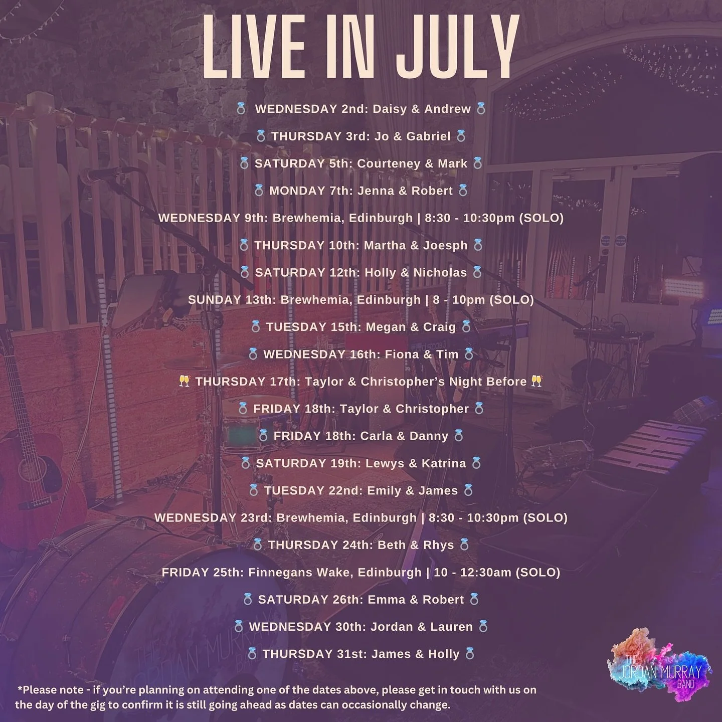 Well well well… July is here. Somehow, someway, after our recent crazy 12 gig run in 9 days we have found ourselves on the eve of the most mental month our calendars have ever seeeeeeen! Are we ready? I’m not sure. Are we going to blast