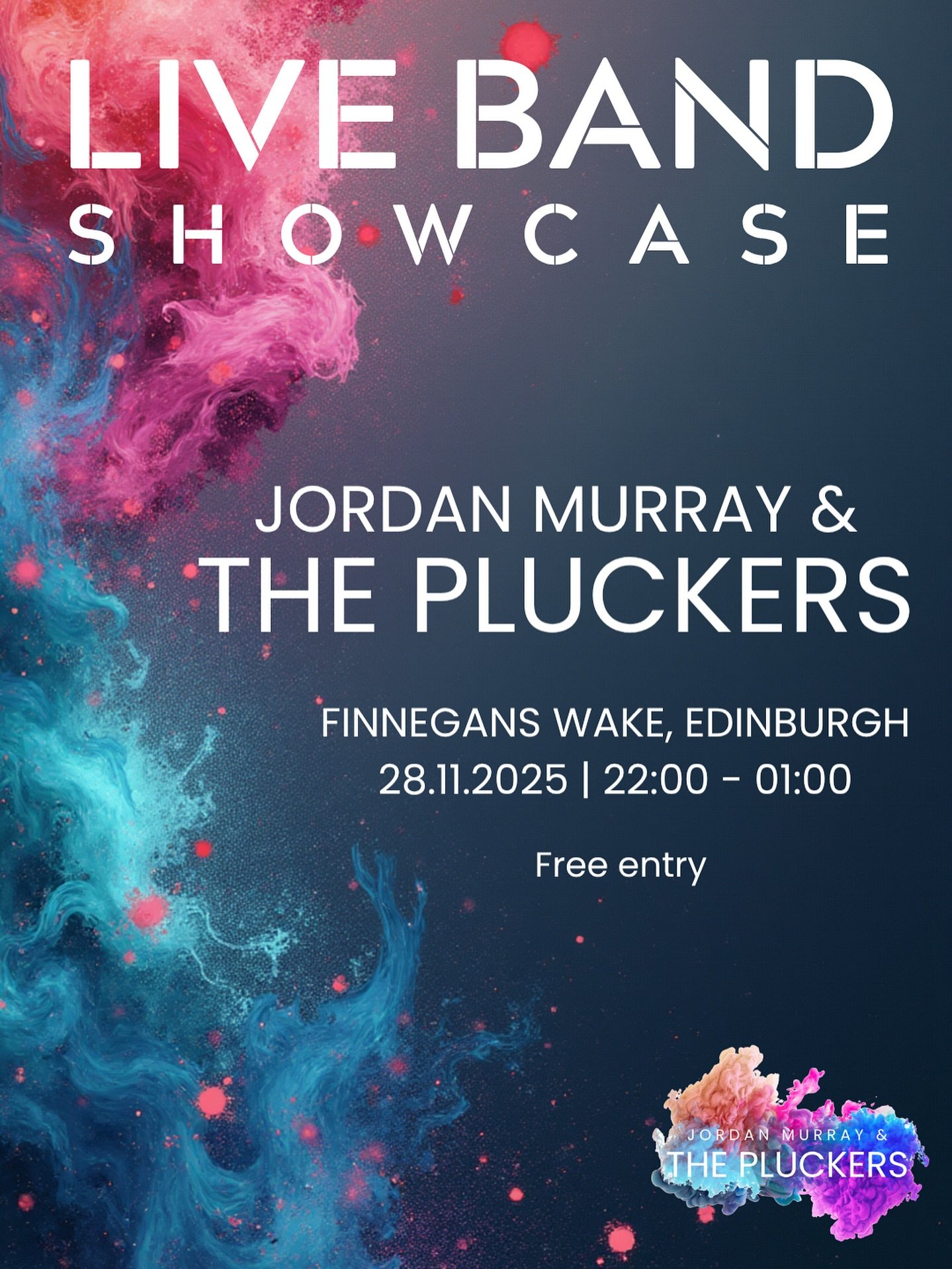 🎶 JORDAN MURRAY &amp; THE PLUCKERS 🎶

Our first ever live showcase will be at @finneganswakeed on the 28th November! It&rsquo;s shaping up to be a busy one so pop along nice and early and we&rsquo;ll see you there! 🙌🏻🙌🏻