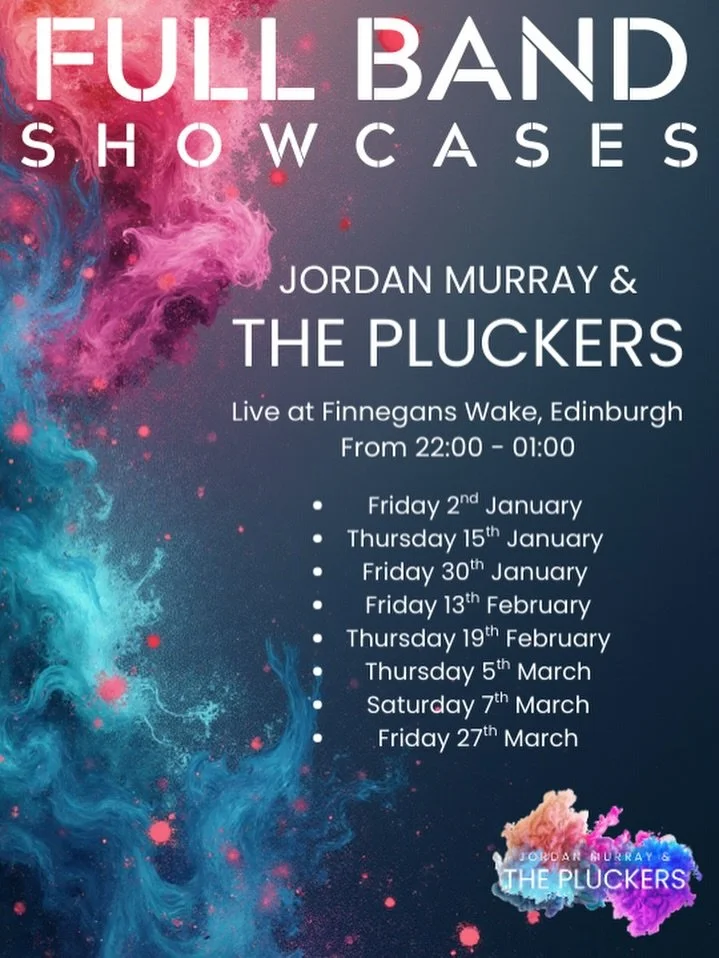 Considering The Pluckers for your big day? Come catch one of our band showcases at @finneganswakeed in the new year! 🪩⚡️🥁