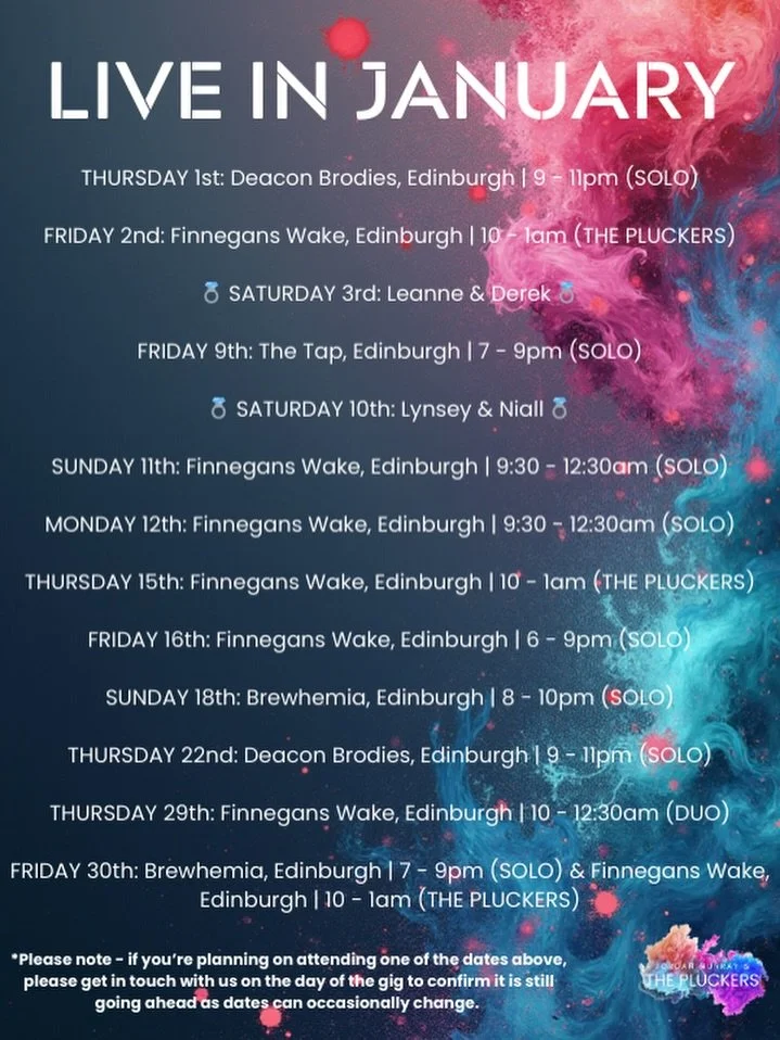 Happy 2026 folks! We&rsquo;re right back to it for Jan and here&rsquo;s where you can catch us! 🙌🏻🙌🏻