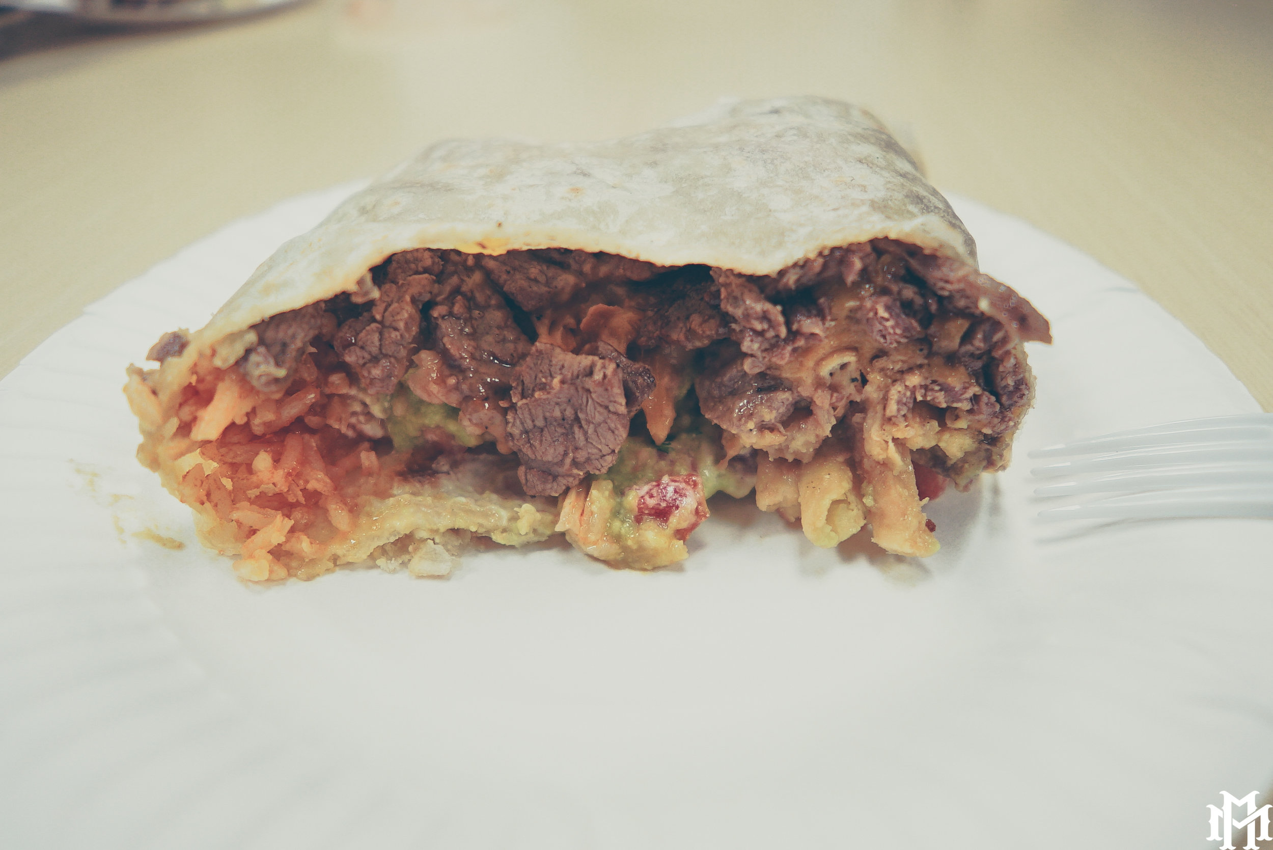  The interior of the 619 CALI QUAKE BURRITO , AKA Mad Delicious!