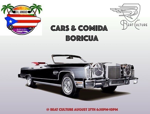 It&rsquo;s that time again...Thursday automobile festivities here at the brewery. ⁣⁣
⁣⁣
Beers, cars and yummy food from no other than @eljangueo_boricua . Start time 6:30pm. ⁣⁣
⁣⁣
This time we unify our love for all styles and types of cars. Antique,