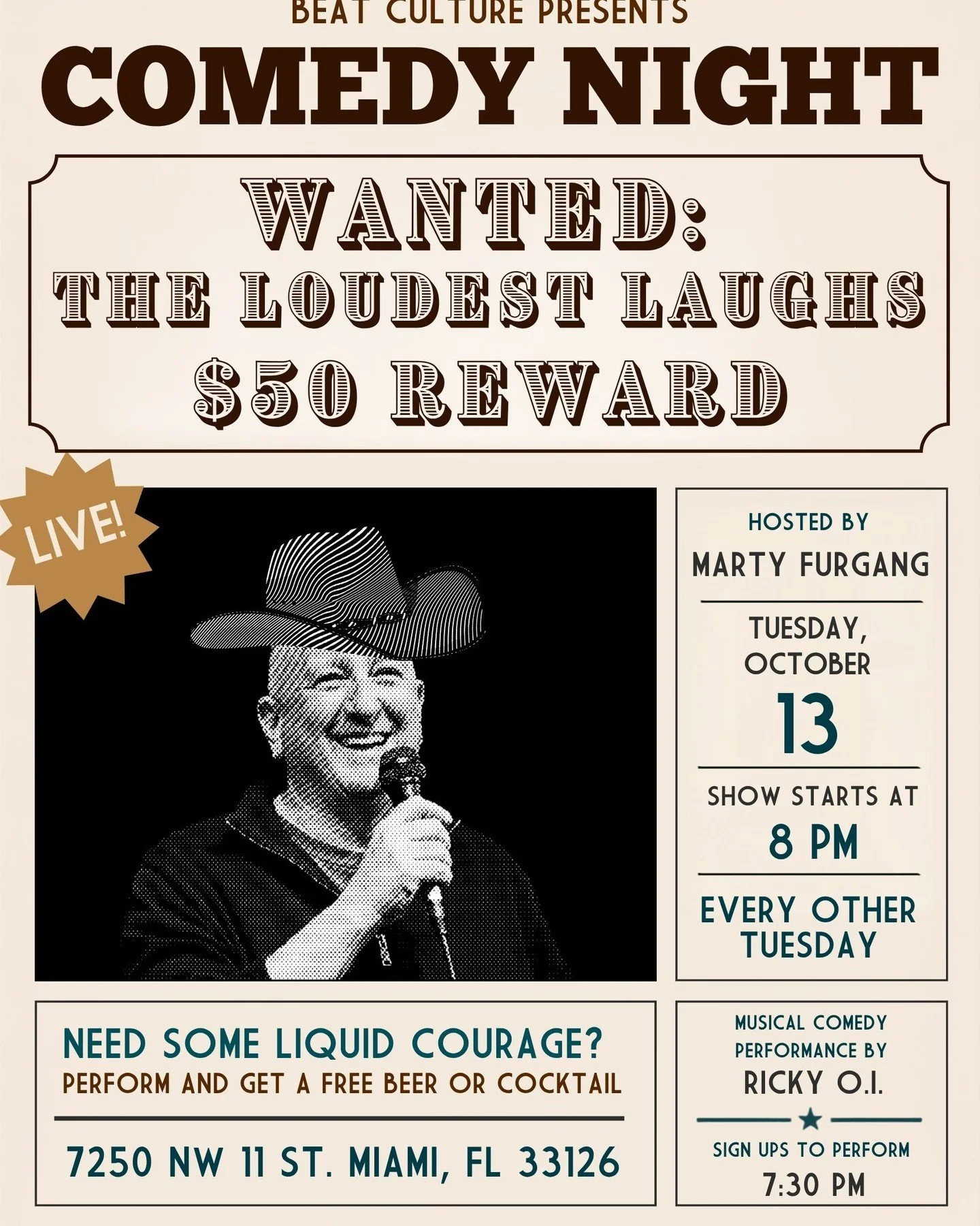 Comedy Night is back at Beat Culture, and we're bringing some seriously funny people to the mic!

Swipe to meet some of the comedians joining us. 🤠

Think you've got what it takes? The mic is open to everyone, and the loudest laughs take home $50! W