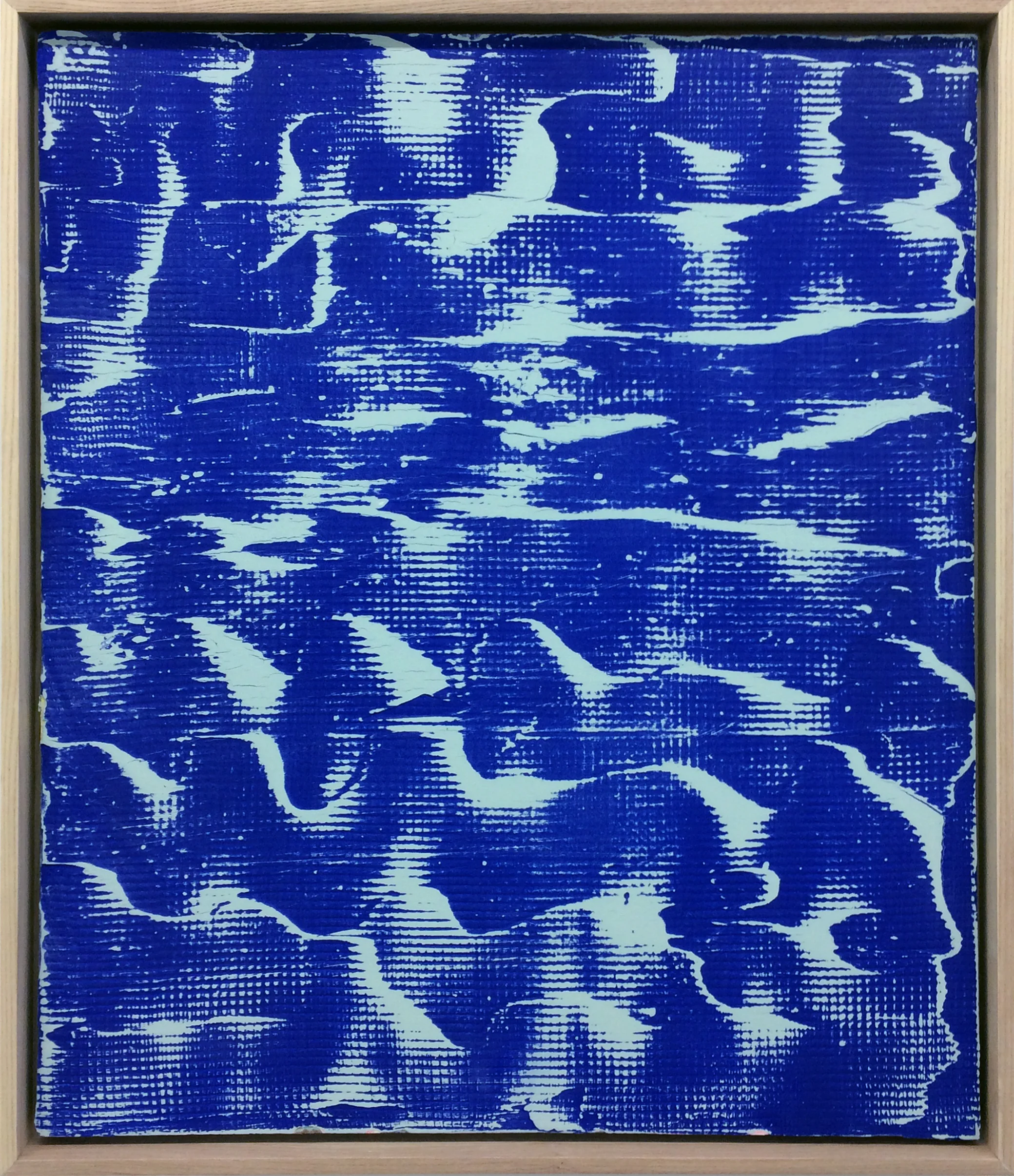 Pierre Julien, Blueprint B-1 , 2017, plâtre et peinture aérosol sur gypse, 24” x 20” (61 x 51 cm).