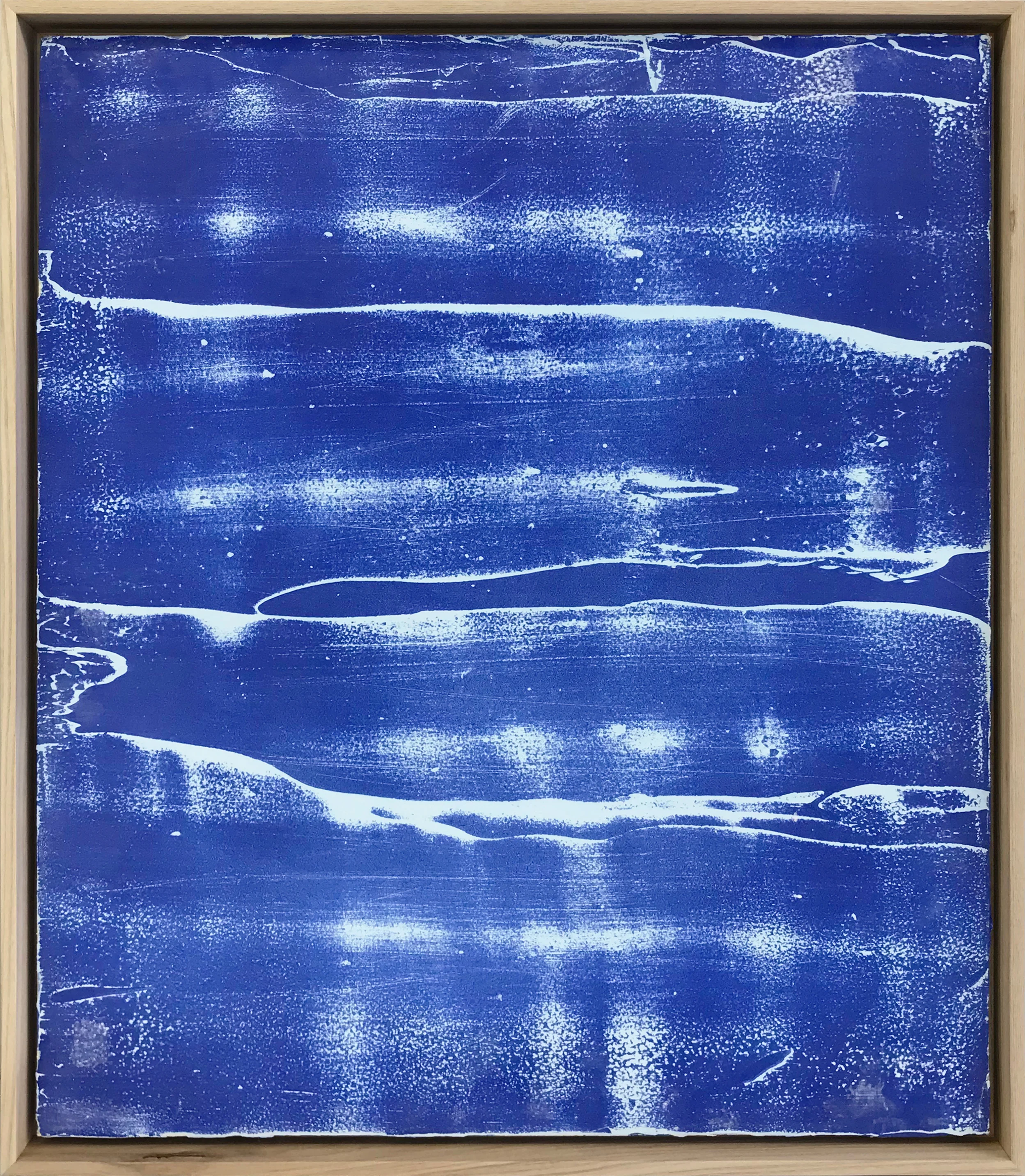 Pierre Julien, Blueprints Shadows 2 , 2017, plâtre et peinture aérosol sur gypse , 24” x 20” (61 x 51 cm) .