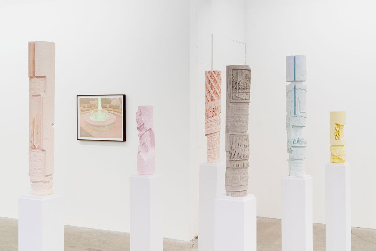 Tristram Lansdowne, I swear you never slept at night, 2019 , vue d’exposition, Galerie Nicolas Robert. Photo : Jean-Michael Seminaro