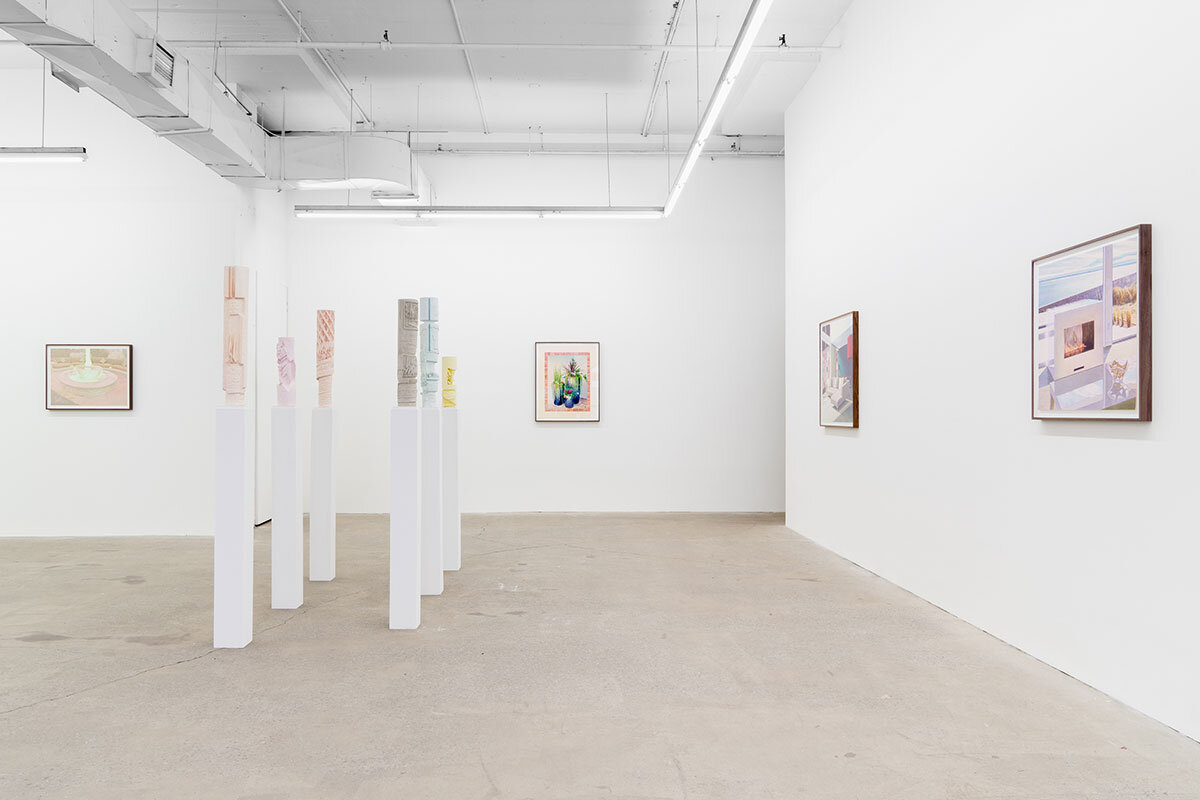 Tristram Lansdowne, I swear you never slept at night, 2019 , vue d’exposition, Galerie Nicolas Robert. Photo : Jean-Michael Seminaro