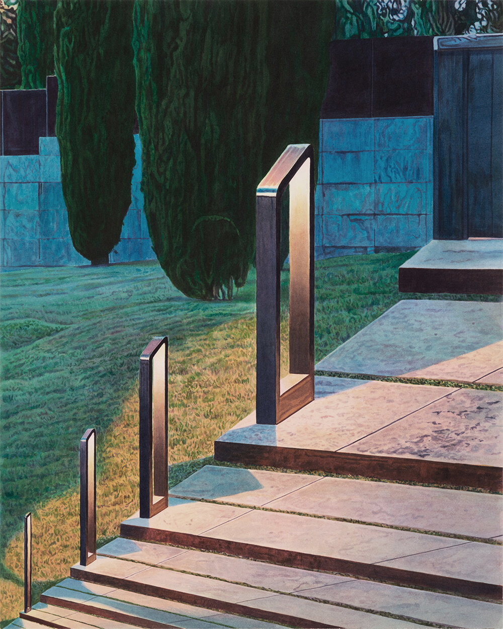 Tristram Lansdowne, Garden path, 2019, aquarelle sur papier, 61 x 49 cm (24” x 19.5”)