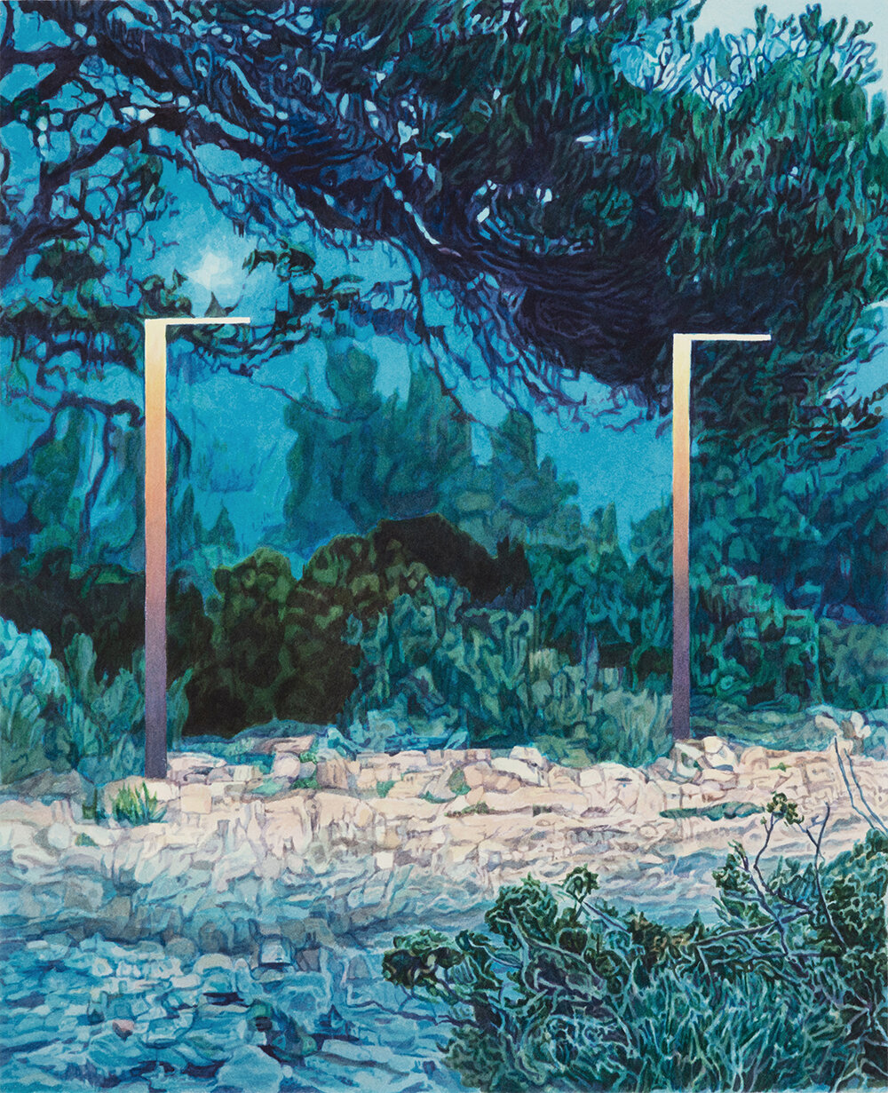 Tristram Lansdowne, Extract , 2019, aquarelle sur papier, 51 x 41 cm (20” x 16”)