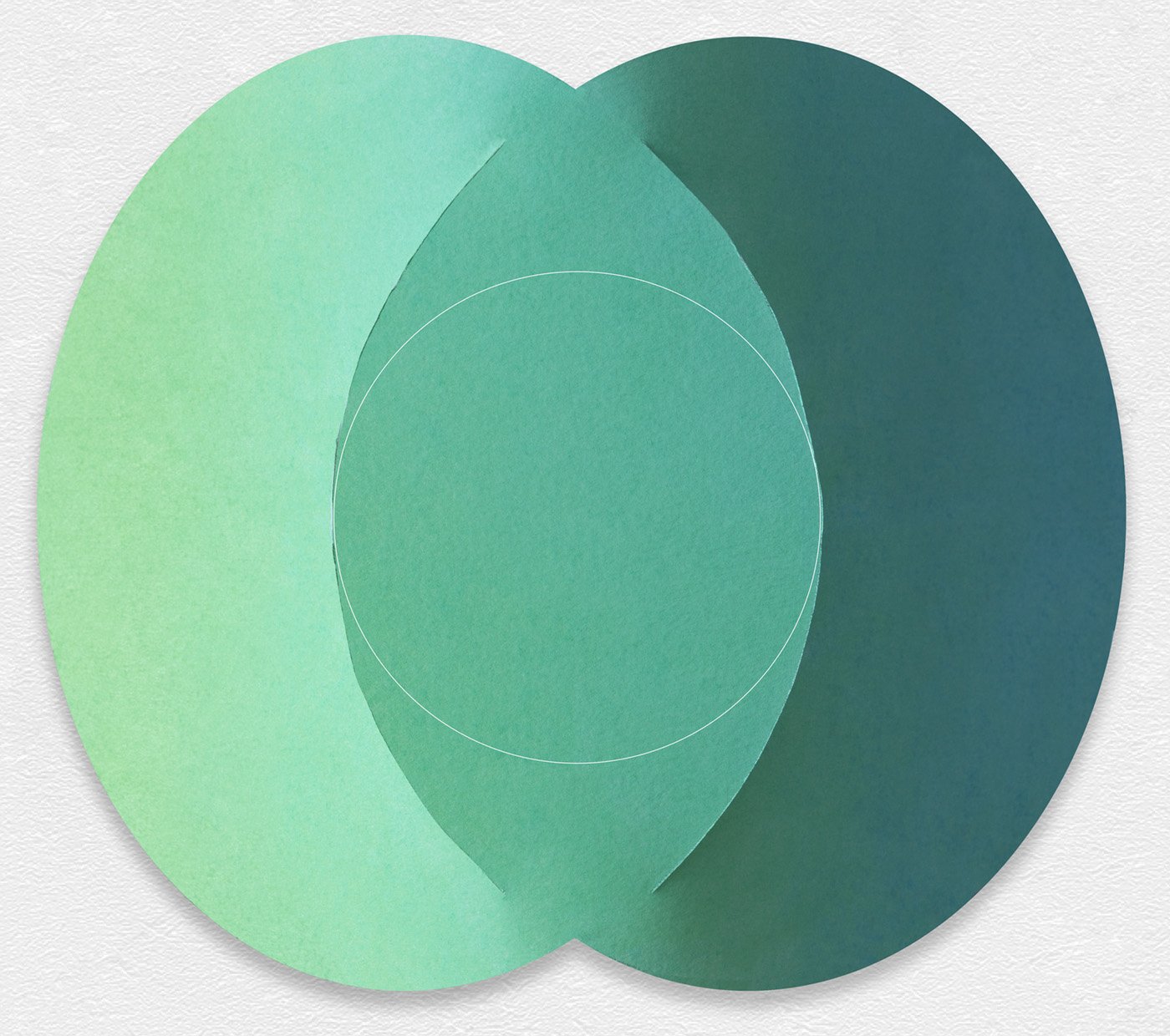 Caroline Cloutier, Green Blue Energy, 2023, Impression numérique montée sous plexiglass sans reflet, sur aluminium, 119 x 135 cm (46.9 x 53.1 ")