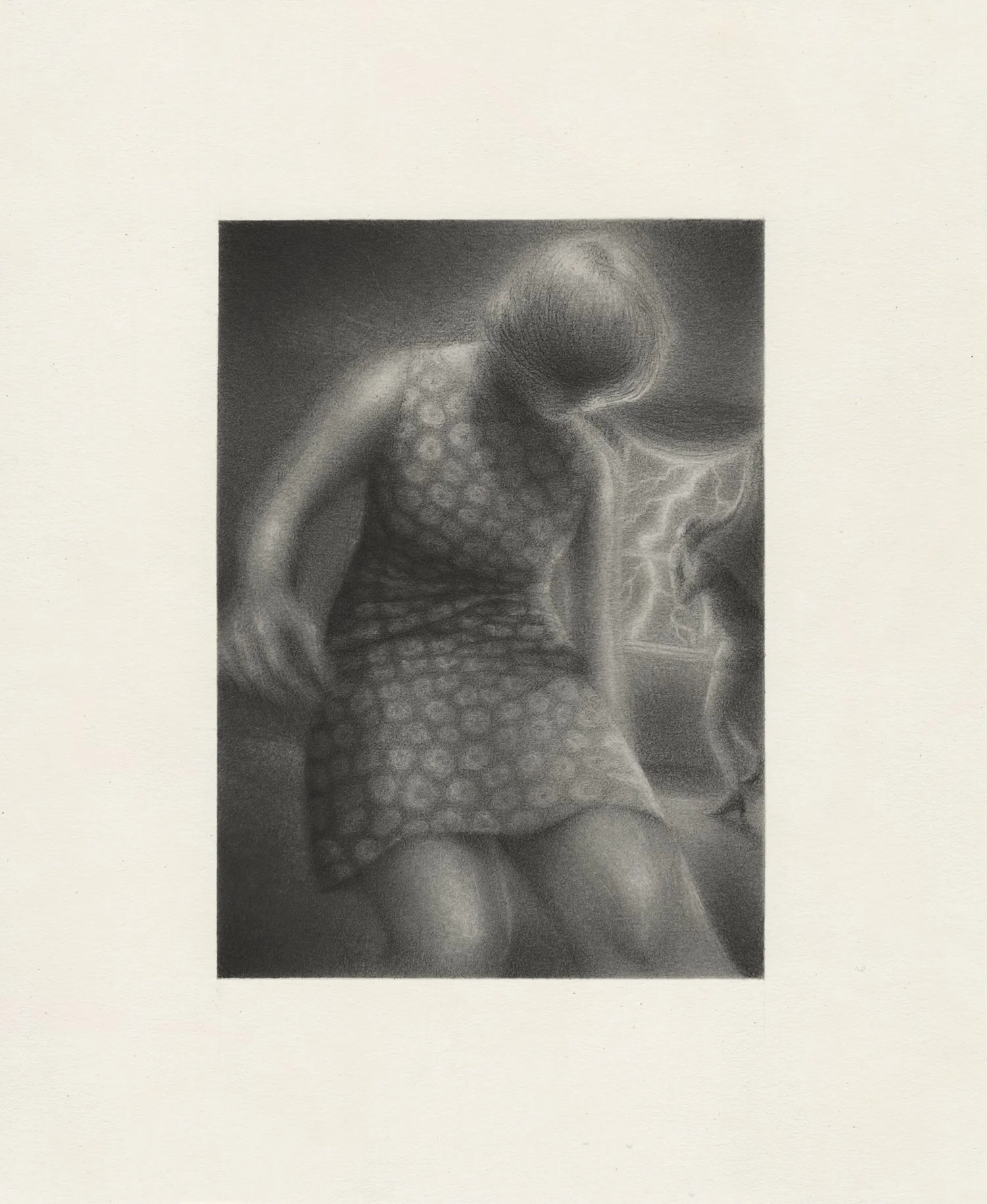  Arta Ajeti,  Grey Mother Storm , 2026, Graphite sur papier, 24 x 20 cm 