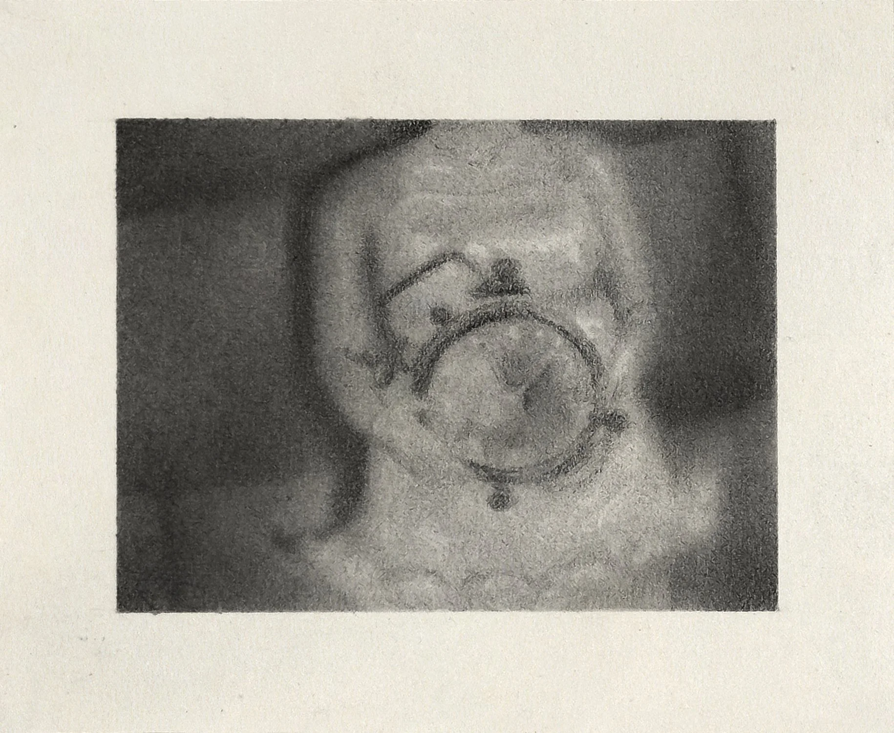  Arta Ajeti,  Intermission , 2025, Graphite sur papier, 11 x 13 cm 