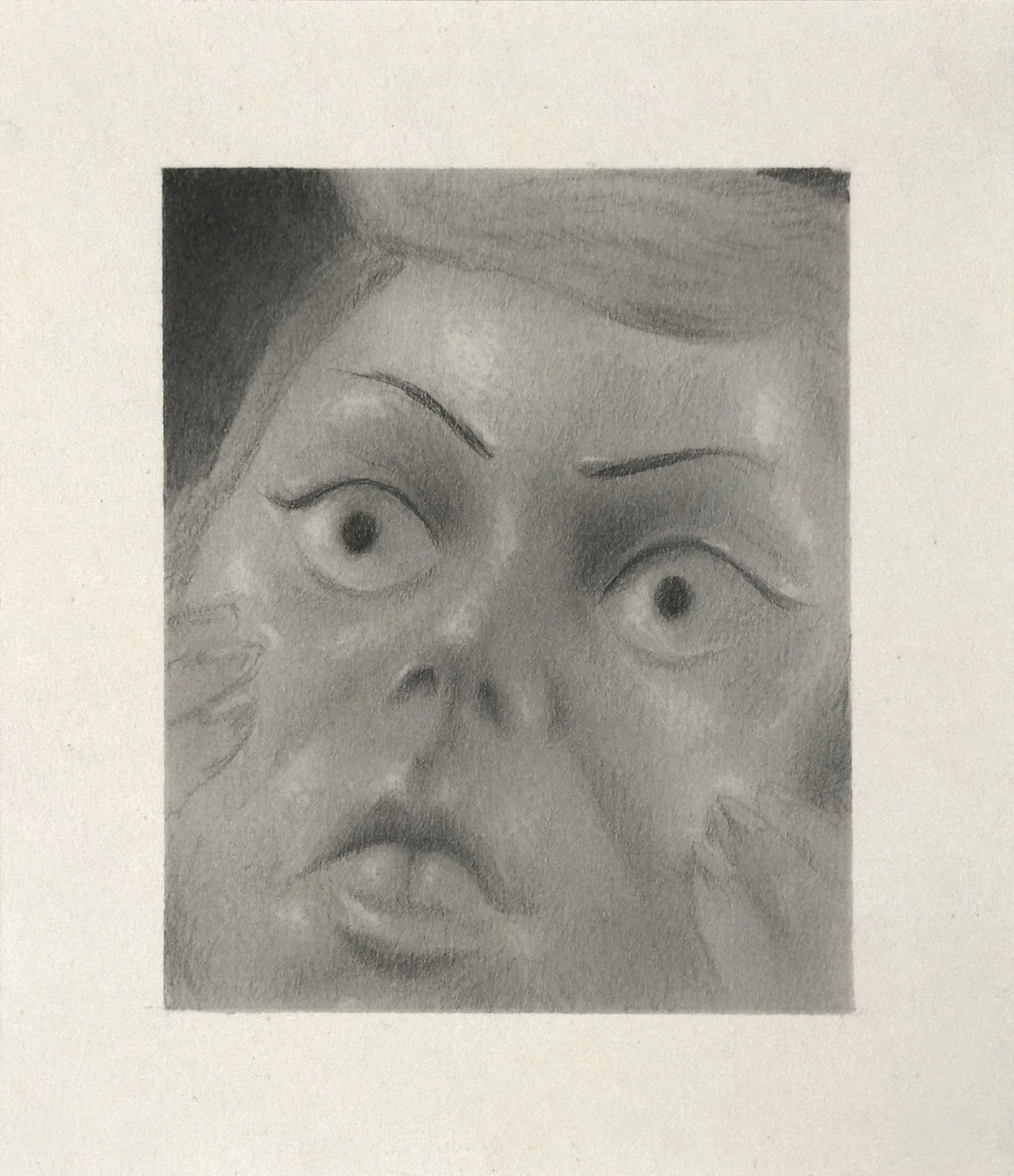  Arta Ajeti,  Idol , 2025, Graphite sur papier, 12 x 10.5 cm 