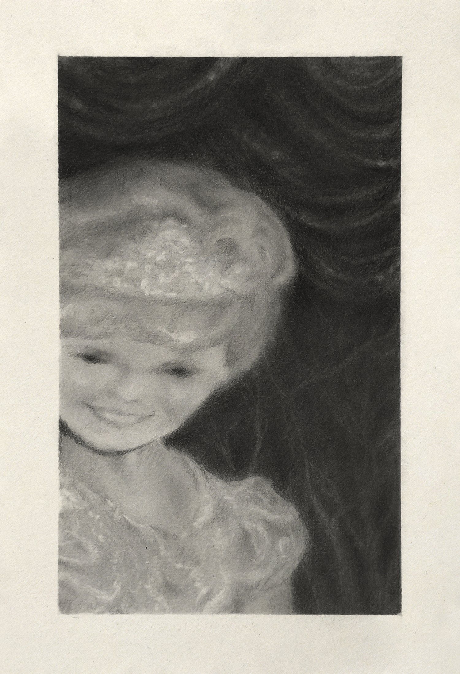  Arta Ajeti,  Mother?! , 2025, Graphite sur papier, 20 x 14 cm 