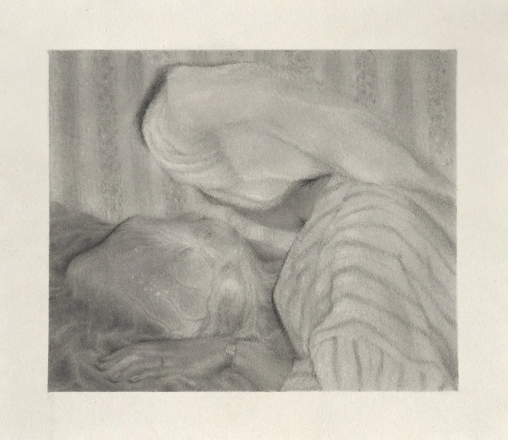  Arta Ajeti,  Tests of Love , 2025, Graphite sur papier, 16 x 19 cm 