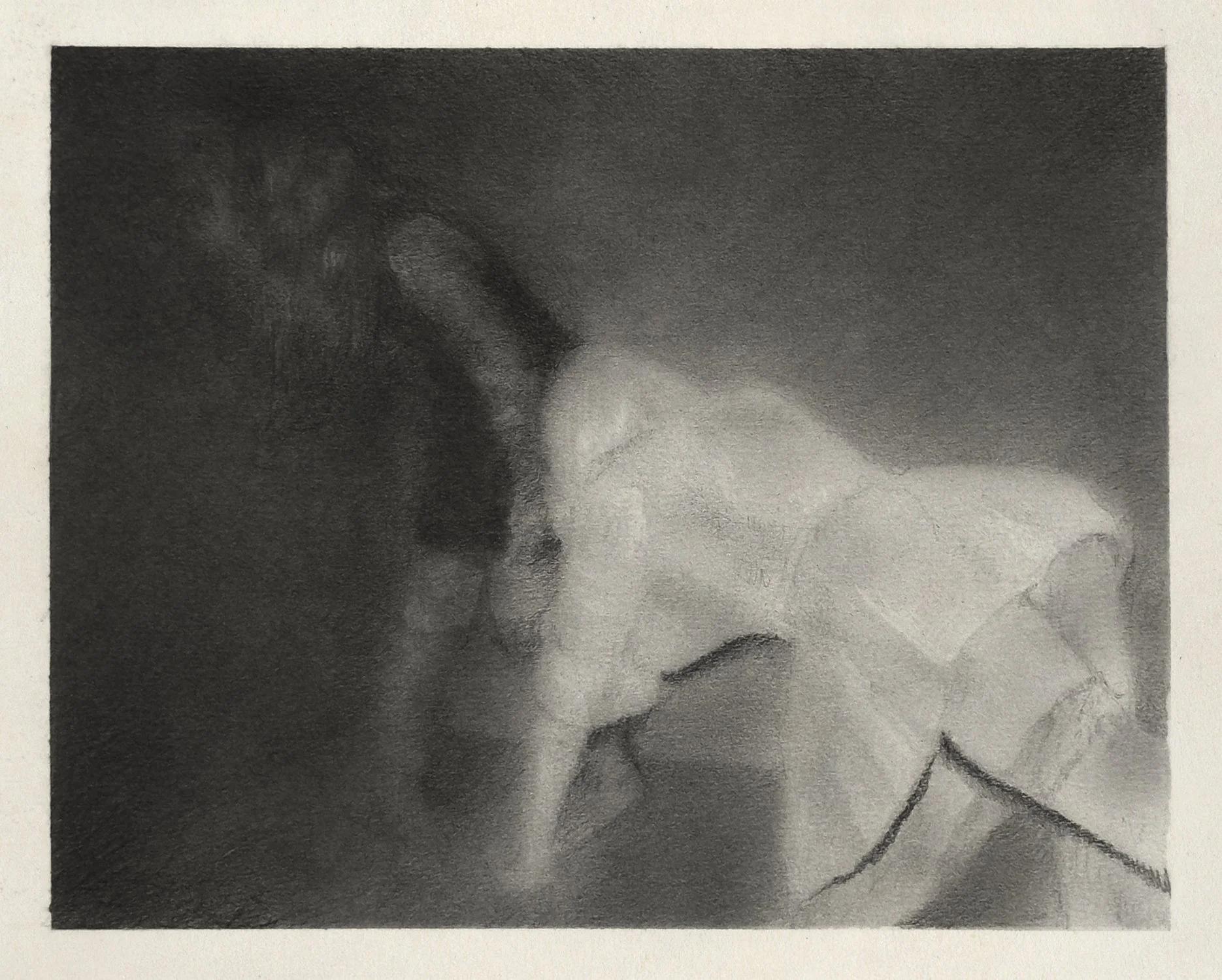  Arta Ajeti,  Tight Ship , 2025, Graphite sur papier, 15 x 19 cm 