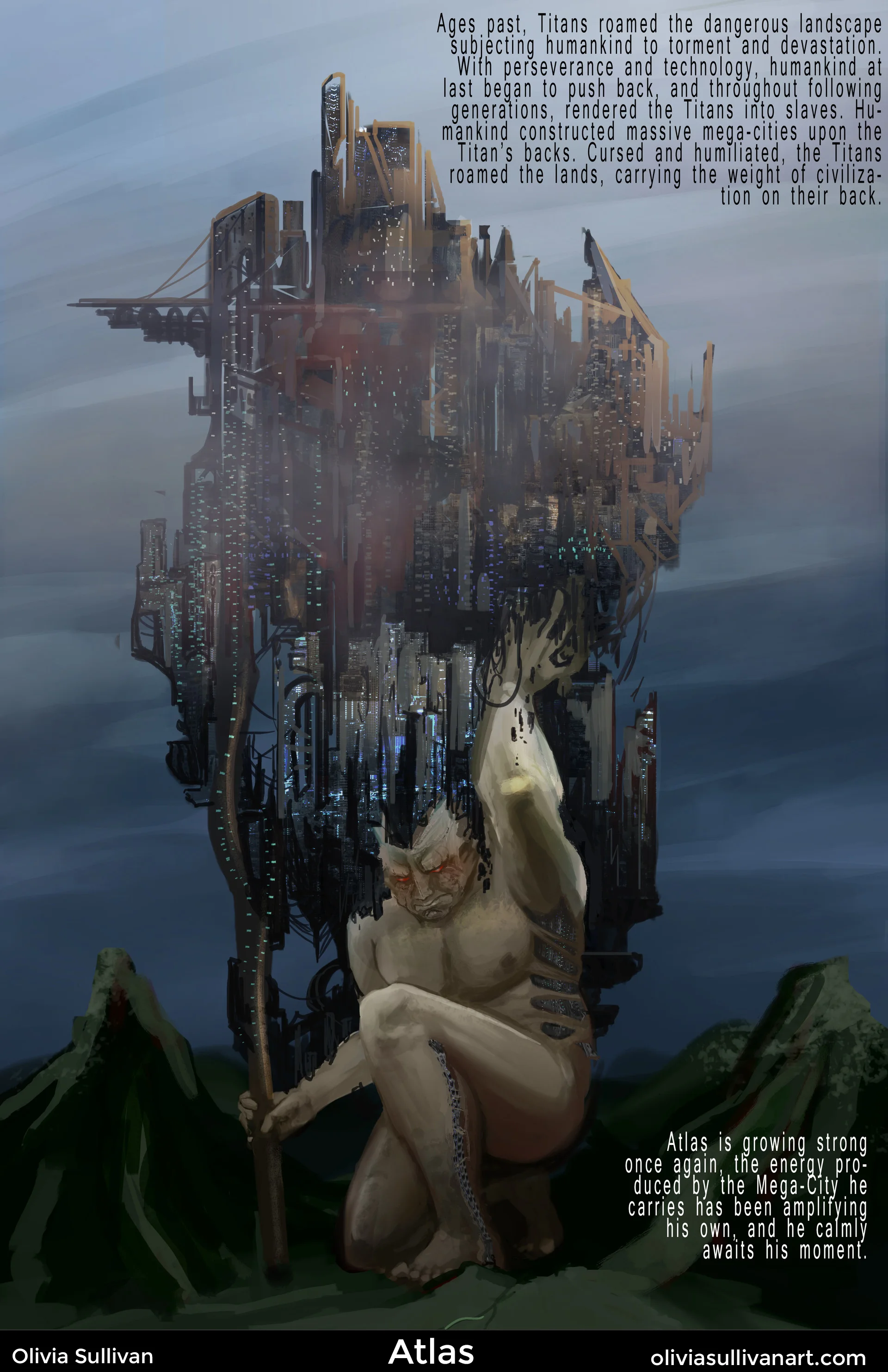 Render of the boss. Used photobashing for the city.