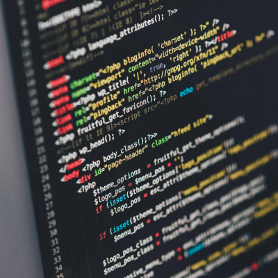 Code for a WordPress Website on a Desktop Screen
