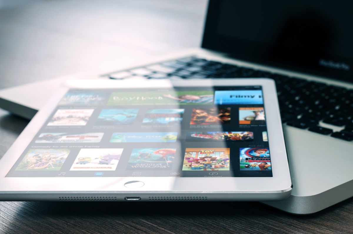 iPad on Top of Laptop Keyboard