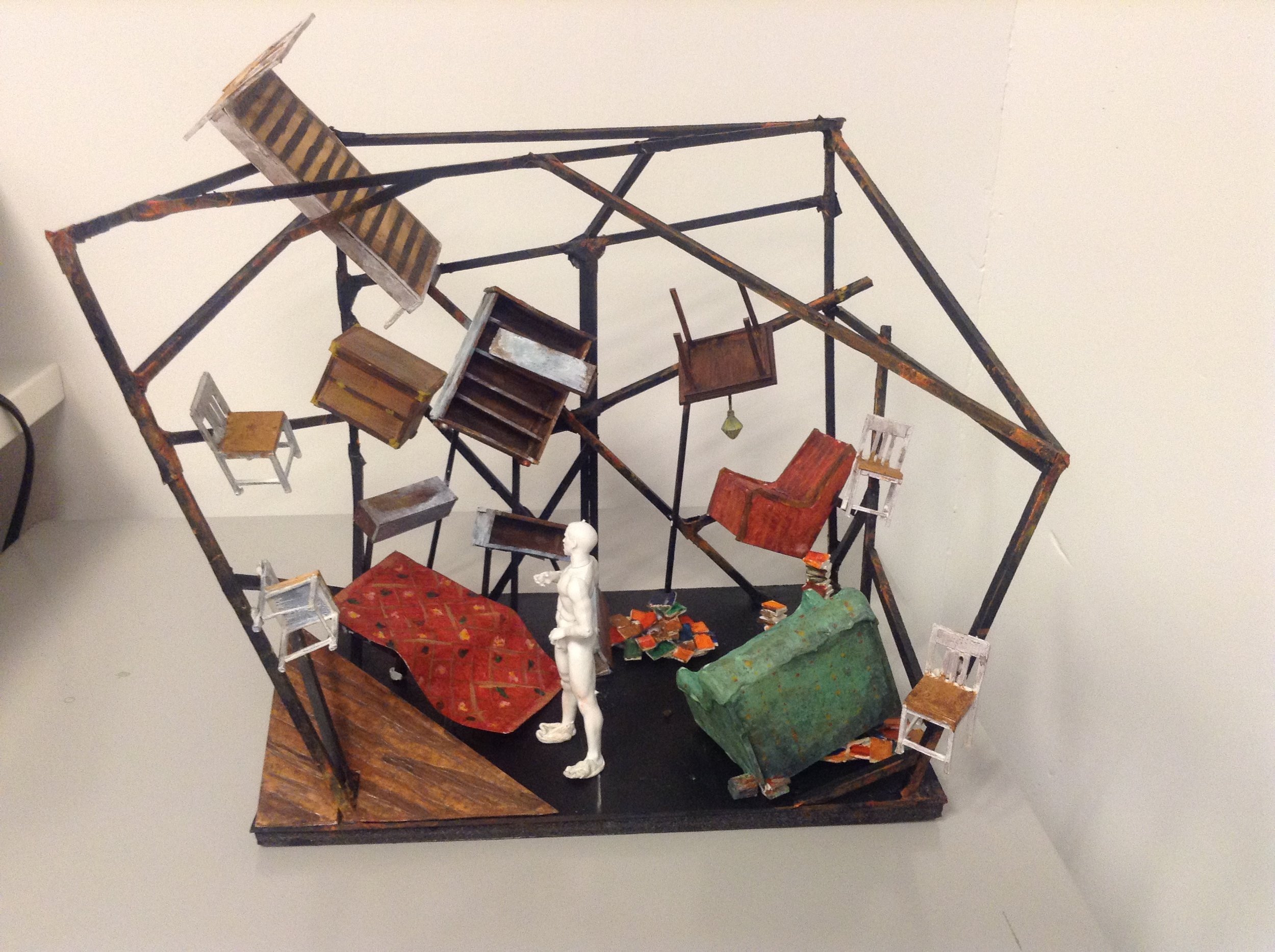 Scenery model created by Lina Berglund following our conversations.