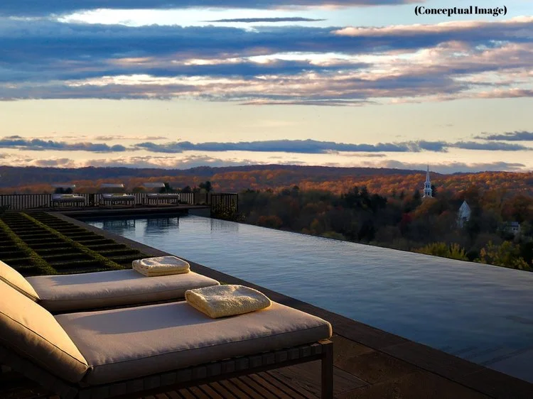 ROOF TOP POOL WITH SUNSET