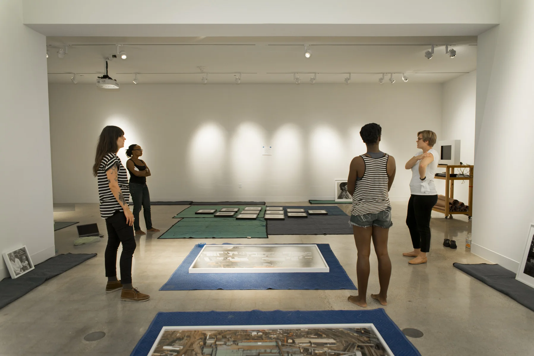 INGZ during the installation of Riveted , 2014. Photo credit: Lily Brooks. 